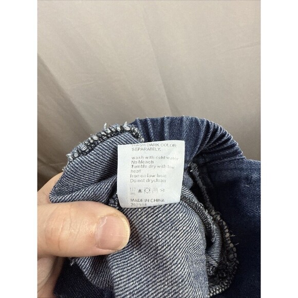 Unbranded Overalls Bear Design Distressed Flare Leg Size 9-12 M Preowned - Picture 11 of 11